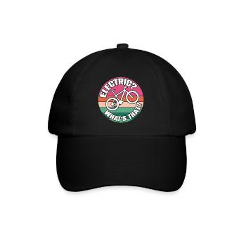 Faire du vélo sans électricité ni batterie - Casquette classique - noir/noir - Devant