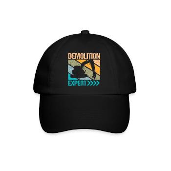 Demolition Expert Baggerfahrer - Baseballkappe - Schwarz/Schwarz - Vorne