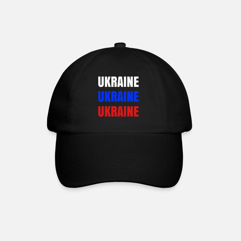 Ukraine Russian Flag - Baseballkappe - Schwarz/Schwarz