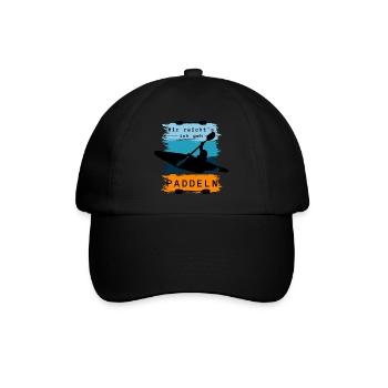 Mir reicht's ich geh paddeln - Kajak Design - Baseballkappe - Schwarz/Schwarz - Vorne