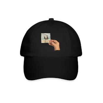 Hand mit Foto einer Möwe - Baseballkappe - Schwarz/Schwarz - Vorne