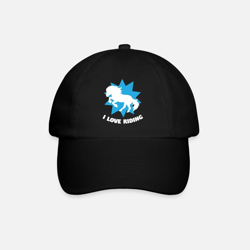 Chevaux Equitation Déclaration Chevaux islandais Amour Cheval - Casquette classique - noir/noir