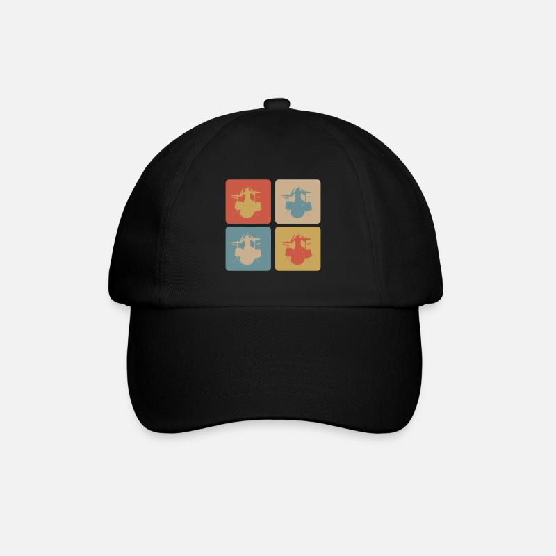 Schlagzeug Design - Baseballkappe - Schwarz/Schwarz