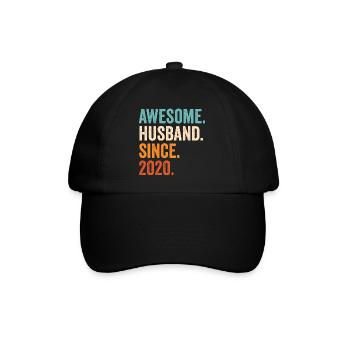 Awesome Husband Since 2020 - Baseball Cap - black/black - Front