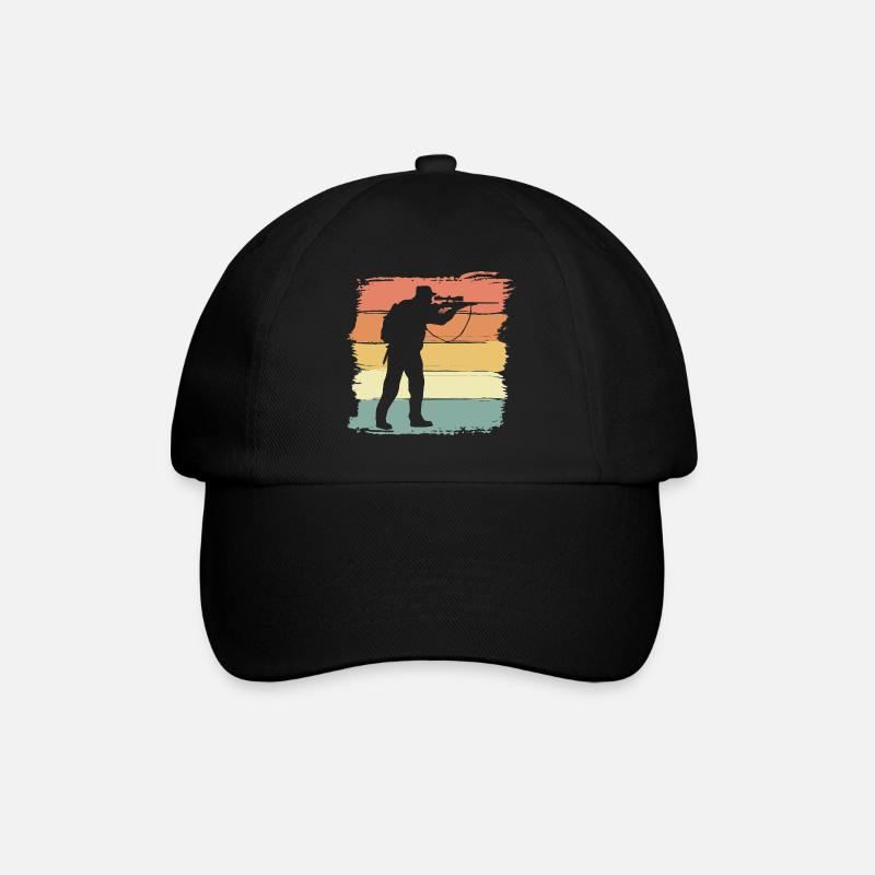 Chasse rétro vintage - Casquette classique - noir/noir