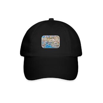 Athènes Grèce Aquarelle Illustration - Casquette classique - noir/noir - Devant