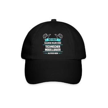 Technischer Modellbauer Design für Handwerker - Baseballkappe - Schwarz/Schwarz - Vorne