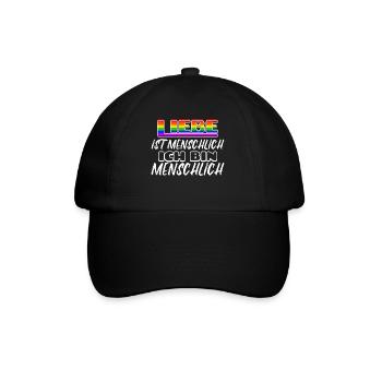 Beziehung Sexualität Lgbt Statement Liebe Homo - Baseballkappe - Schwarz/Schwarz - Vorne