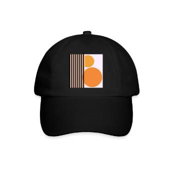 RETRO GEOMETRIE - ABSTRAKTE KUNST - Baseballkappe - Schwarz/Schwarz - Vorne
