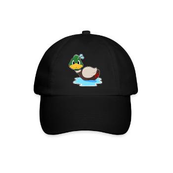 Ente Schwimmen - Baseballkappe - Schwarz/Schwarz - Vorne