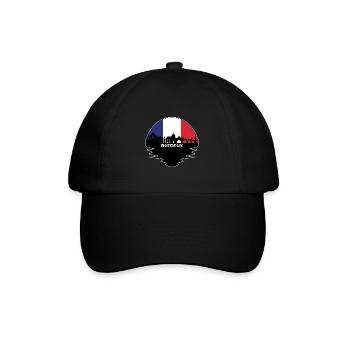 Bordeux France Drapeau Skyline Silhouette Travel - Casquette classique - noir/noir - Devant