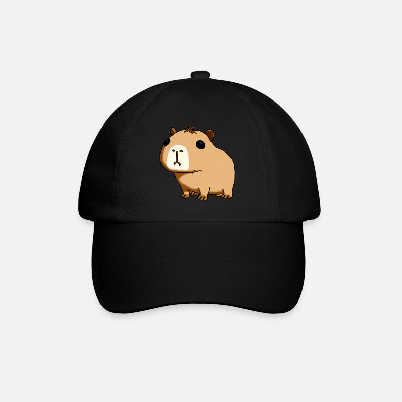 capybara - Baseballkappe - Schwarz/Schwarz
