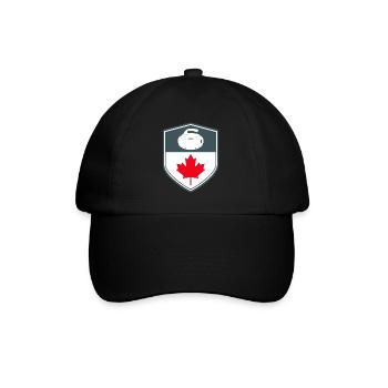 Canadian Curling Team Winter Ice Sport Canada Flag - Baseball Cap - black/black - Front