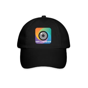 Influenzer - Baseballkappe - Schwarz/Schwarz - Vorne