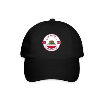 La Habra Kalifornien Flagge USA Reise Souvenir Abzeichen - Baseballkappe - Schwarz/Schwarz - Vorne