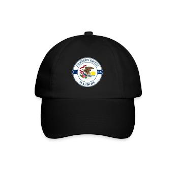 Downers Grove Illinois Flag USA Souvenir Badge - Baseball Cap - black/black - Front