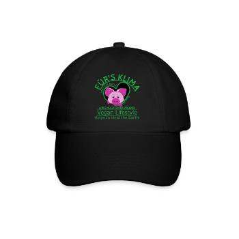 Schwein männl.Klima Vegan Planet Retten SabineVega - Baseballkappe - Schwarz/Schwarz - Vorne