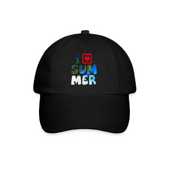 Liebe Sommer1 - Baseballkappe - Schwarz/Schwarz - Vorne