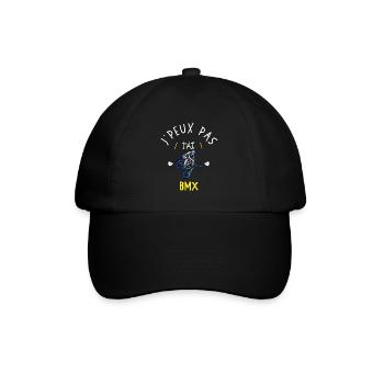 Je peux pas j'ai bmx - Casquette classique - noir/noir - Devant