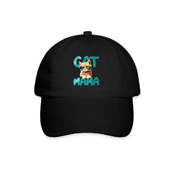 Cat mama - Baseball Cap - black/black - Front