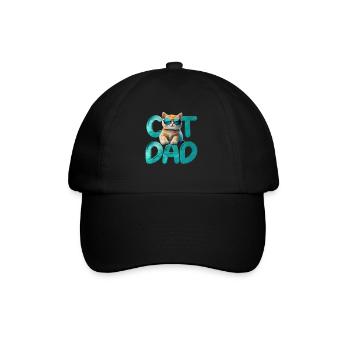 Cat dad - Baseball Cap - black/black - Front