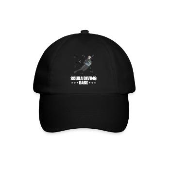 Scuba Diving Speerfischen Design - Baseballkappe - Schwarz/Schwarz - Vorne