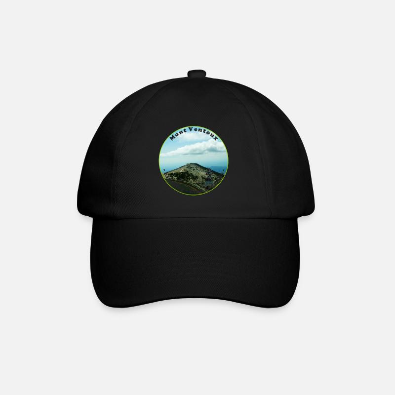 Der Mont Ventoux, langer Anstieg und lange Abfahrt - Baseballkappe - Schwarz/Schwarz
