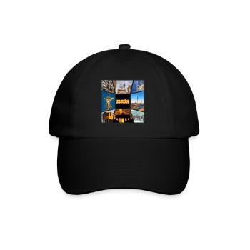 Berlin Skyline Germany City Collage Vintage - Baseball Cap - black/black - Front