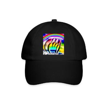 rainbow in sunny day - Baseball Cap - black/black - Front