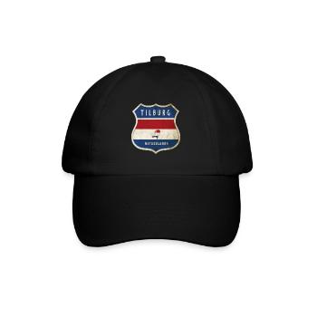 Tilburg Netherlands coat of arms design - Baseball Cap - black/black - Front