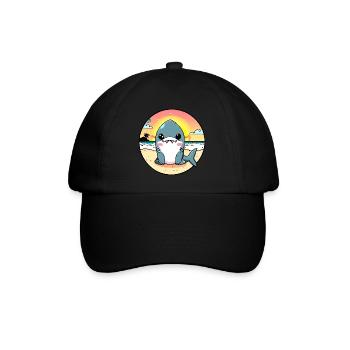 Requin détendu sur la plage - Casquette classique - noir/noir - Devant