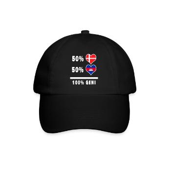 Cambodge et Danemark 100% drapeau de génie - Casquette classique - noir/noir - Devant