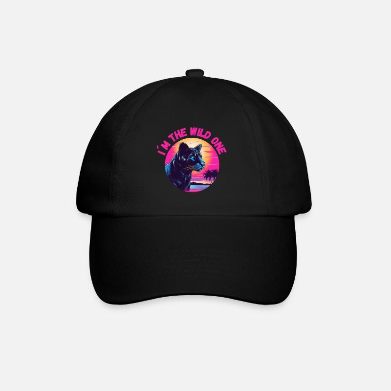 I m the wild one Panther - Baseballkappe - Schwarz/Schwarz