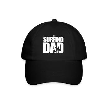 Surfeur, Surfeur Papa, Surfeur Enfant, Wellenreiten - Casquette classique - noir/noir - Devant