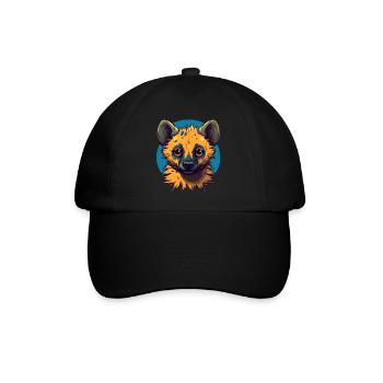 Cute Hyena - Baseballkappe - Schwarz/Schwarz - Vorne