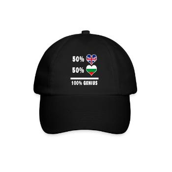 Bulgarie et Grande-Bretagne 100% Genius Flag - Casquette classique - noir/noir - Devant
