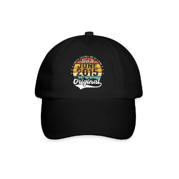 Born in June 2015 Birthday Gift June 2015 - Baseball Cap - black/black - Front