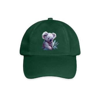 Cute koala with eucalyptus leaf - Baseball Cap - bottle green - Front