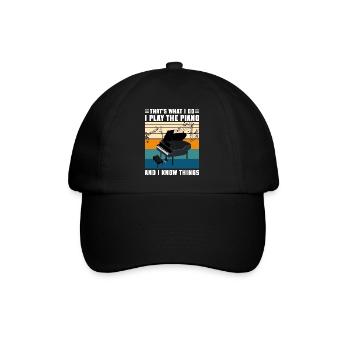 Piano Grand Piano Music School - Baseball Cap - black/black - Front