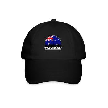 Melbourne Australie Drapeau Skyline Silhouette Voyage - Casquette classique - noir/noir - Devant