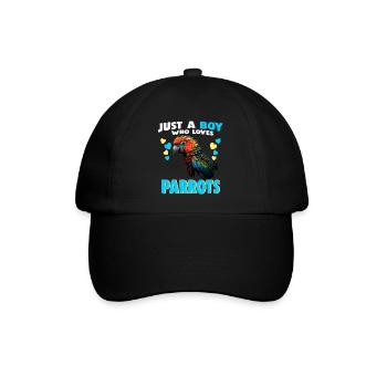 Juste un garçon qui aime les perroquets - Casquette classique - noir/noir - Devant