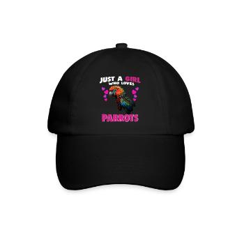 Juste une fille qui aime les perroquets - Casquette classique - noir/noir - Devant