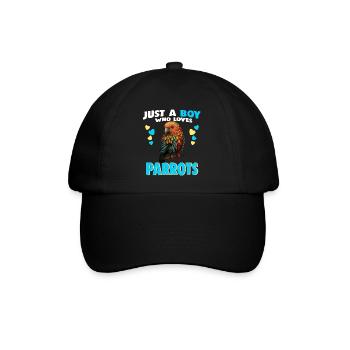 Juste un garçon qui aime les perroquets - Casquette classique - noir/noir - Devant