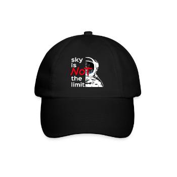 sky is Not the limit white - Baseballkappe - Schwarz/Schwarz - Vorne