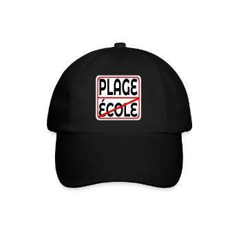 Début des vacances École PLAGE - Casquette classique - noir/noir - Devant