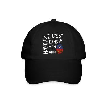 T SHIRT MAYOTTE C'EST DANS MON ADN - Casquette classique - noir/noir - Devant