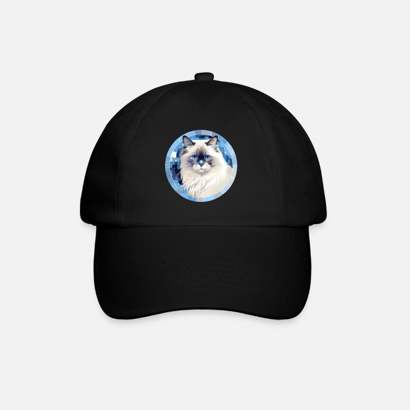 Chat Ragdoll - Casquette classique - noir/noir
