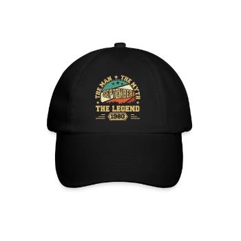 Legendary since September 1980 Retro 1980 September - Baseball Cap - black/black - Front