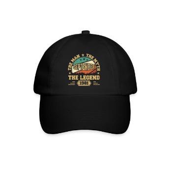 Legendary since September 1981 Retro 1981 September - Baseball Cap - black/black - Front