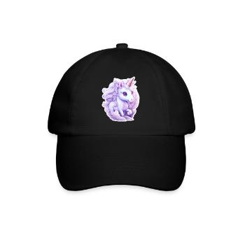 Cute unicorn - Baseball Cap - black/black - Front